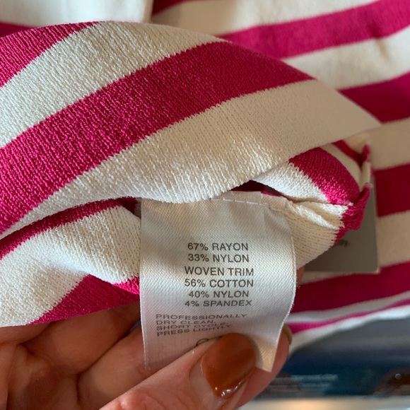 Classiques Entier | NWT Pink and White Striped Top - Picture 6 of 6